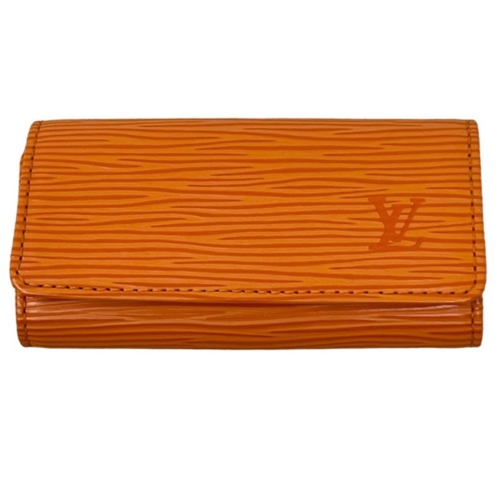 Louis Vuitton Orange Women's 4 Key Cles Key Holder Like New